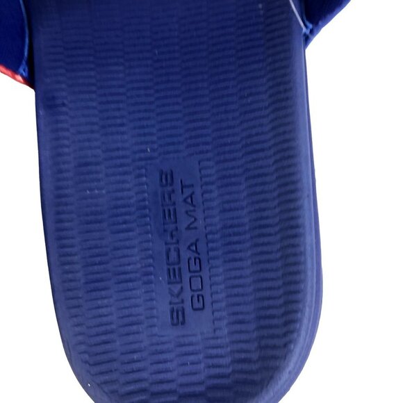 Skechers Men\'s GOGA MAT Slides Sandals Size 7 Red White Blue USA Flag 229038 main image 9
